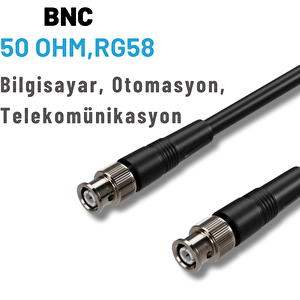 Irenis Bnc Kablo 50 Ohm Bilgisayar, Otomasyon, Telekom, Rg58 15 m