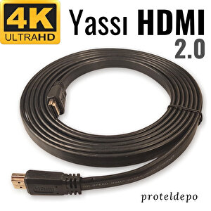 Irenis Hdmi Kablo - Yassı 4k Hdmi Kablosu (4k 60hz, Hdmi 2.0) 1,5 metre