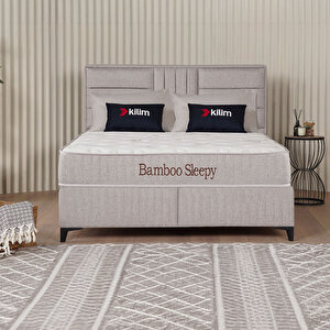 Bamboo Sleepy Sandıklı Baza Başlık Seti Bej (yatak Dahi̇l Deği̇ldi̇r) 140x190 cm