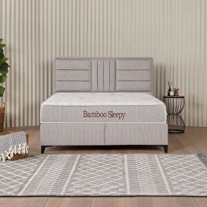 Bamboo Sleepy Sandıklı Baza Başlık Seti Bej (yatak Dahi̇l Deği̇ldi̇r) 140x190 cm