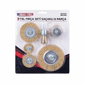 Bay-tec Tel Firça Seti̇  Saçakli  6lı Set