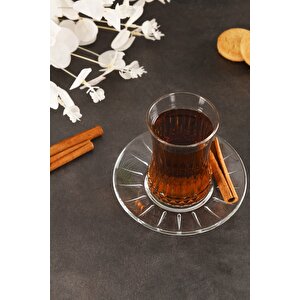Elysia Kristal Çay Bardağı Seti Takımı - 12 Parça Çay Seti 950054