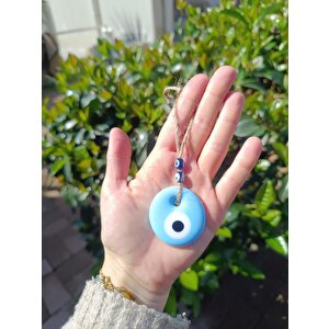 Cam Nazar Boncuğu 4cm Kötü Göz Kovucu Ev Araba Ağaç Duvar Bahçe Süsleme Kolye