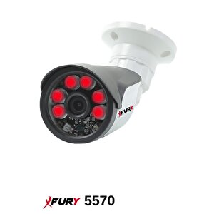 Fury 4 Kameralı 5mp 3.6mm Lens 2mp Görüntü 6 Atom Led Gece Görüşlü Fullhd Güvenlik Kamerası 5525di 1 Tb
