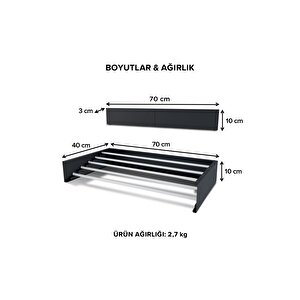ÇAMAŞIR KURUTMALIK, GALV. ÇELİK, DAYANIKLI, DUVARA MONTE, İÇ VE DIŞ MEKAN, PASLANMAZ 70 CM 5 BORULU