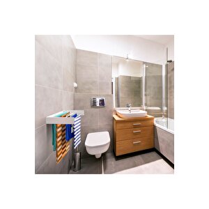 ÇAMAŞIR KURUTMALIK, GALV. ÇELİK, DAYANIKLI, DUVARA MONTE, İÇ VE DIŞ MEKAN, PASLANMAZ 70 CM 5 BORULU