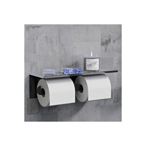 Le Moduler Kendinden Yapışkanlı Tuvalet Kağıdı Tutacağı, Her Türlü Tuvalet Kağıdı İçin Çift Rulolu Askılık