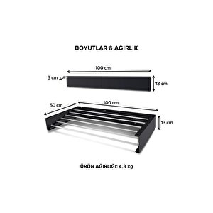 ÇAMAŞIR KURUTMALIK, GALV. ÇELİK, DAYANIKLI, DUVARA MONTE, İÇ VE DIŞ MEKAN, PASLANMAZ 100 CM 6 BORULU