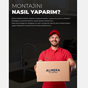 Pompalı Su Arıtma Cihazı Çelik Tank Kolay Kurulum Minimum Atık Lüks Musluk Dahil