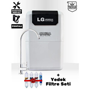 Çelik Tanklı Ph Alkali Ekstra Mineralli Premium Pompalı Su Arıtma Cihazı + Yedek Filtre Set + (Ücretsiz Montaj)