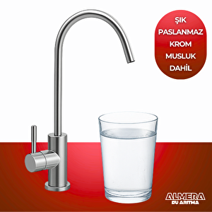 R.O. Systems Su Arıtma Cihazı 10 Aşamalı Ekstra PH Alkali Filtreli Lüks Musluk ve Çelik Tanklı