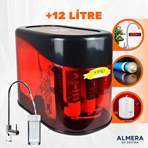 Ekstra Ph Alkali Mineralli Çelik Tanklı 12 LT Su Arıtma Cihazı