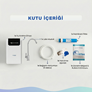 R.O. Lite Pompalı Su Arıtma Cihazı - Tezgah Altı Su Arıtıcı (Beyaz)