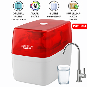Pompalı 10 Aşamalı Ekstra Mineralli Çelik Tanklı Su Arıtma Cihazı