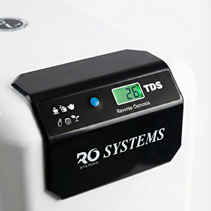 R.O. Plus Pompalı Dijital Su Arıtma Cihazı - Tezgah Altı Su Arıtıcı (Beyaz)