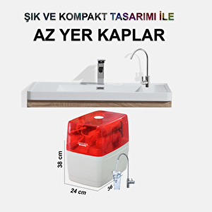 Pompalı Su Arıtma Cihazı Ekstra Mineralli Çelik Tanklı Lüks Musluk Kolay Kurulum