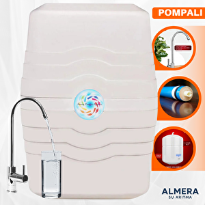 R.O. Systems Premium Pompalı Su Arıtma Cihazı Mineral Destekli Çelik Tanklı Lüks Musluk