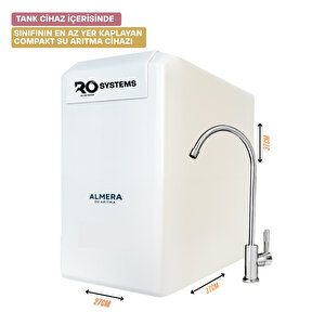 Premium Pompalı Ekstra Mineralli Çelik Tanklı Su Arıtma Cihazı Premium Uzun ömürlü filtre seti, Taze, berrak ve kokusuz içme suyu, Şebekedeki yüksek kireci tamamen yok eder