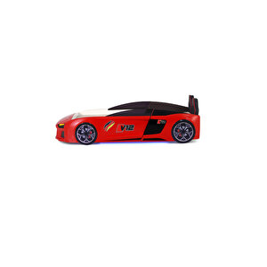 Kırmızı Arabalı Yatak V12 Audi Full Ledli Kumandalı Ve Müzikli