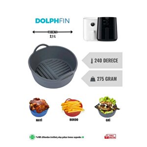 Dolphfin Airfryer Silikon Gri Pişirme Kabı