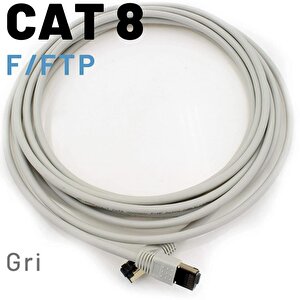 Irenis 2 Metre Cat8 Kablo F/ftp Lszh Ethernet Network Lan Ağ Kablosu Gri