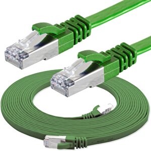 Irenis 50 Cm Cat7 Kablo Yassı Ftp Ethernet Network Lan Ağ Kablosu Yeşil