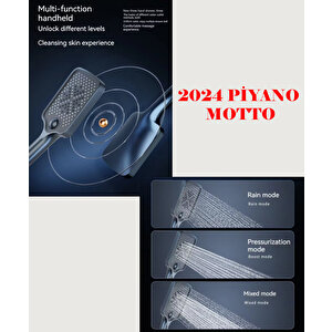 2024 Motto Piyano Dijital Akilli Duş Seti Antrasit Çok Fonksiyonlu