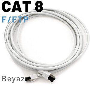 Irenis 50 Cm Cat8 Kablo F/ftp Lszh Ethernet Network Lan Ağ Kablosu Beyaz