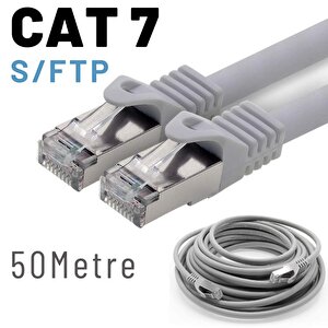 Irenis 50 Metre Cat7 Kablo S/ftp Lszh Ethernet Network Lan Ağ Kablosu Gri