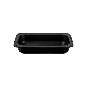 Döküm Dikdörtgen 1/3 Gastronomi Küvet Ölçü 32x17cm. Siyah