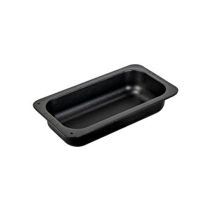 Döküm Dikdörtgen 1/3 Gastronomi Küvet Ölçü 32x17cm. Siyah
