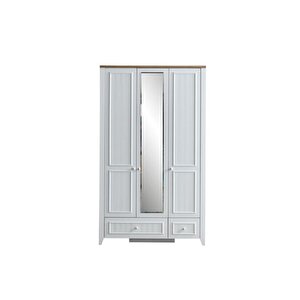 Yalı Modern 3 Kapaklı Aynalı Elbise Dolabı 125*60*211