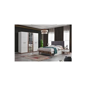 Modern Efsane 6 Kapaklı Elbise Dolabı Gardrop 221cm