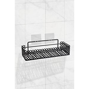 Eko Magic Fix Siyah Desenli Tek Katlı Mutfak / Banyo Rafı