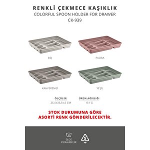 Okyanus Home Renkli Çekmece İçi Kaşıklık