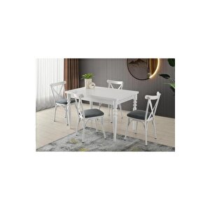 Didim Bahar Açılır Mutfak Masa Sandalye Takımı 80x120