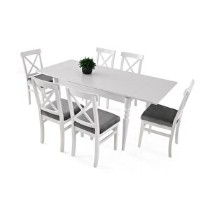 Didim Bahar Açılır Mutfak Masa Sandalye Takımı 80x120