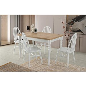 Didim Ada Açılır Mutfak Masa Sandalye Takımı 80x120