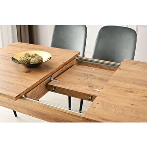 Loft Yemek Masa Sandalye Banklı Takım