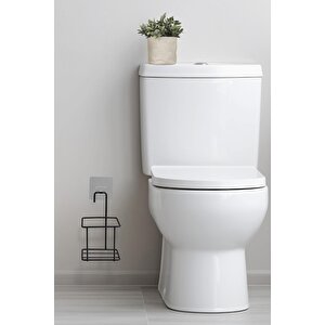 Okyanus Home Siyah Eko Magic Askılı Kare Mina Wc Fırçalık