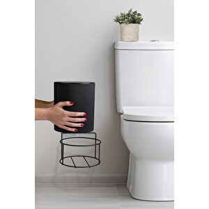 Okyanus Home Siyah Eko Magic Askılı Yuvarlak Mina Çöp Kovası