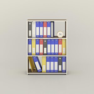 Klasörlük Raflı Ilkutay Crd 105x80x30 Kitaplık Ofis Arkalıksız Cordoba