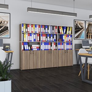 Klasör Dolabı Kilitli Kutalmış Crd 175*240*30 Klasörlük Kitaplık Ofis Arkalıksız Beyaz