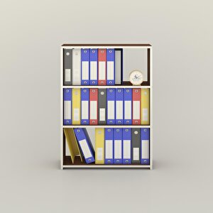 Klasörlük Raflı Ilkutay Cvz 105*80*30 Kitaplık Ofis Arkalıksız Beyaz