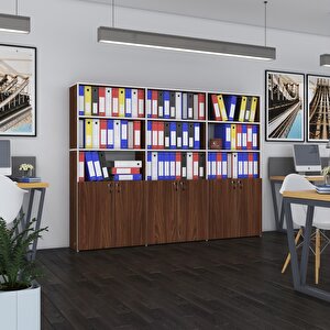 Klasör Dolabı Kilitli Kutalmış Cvz 175*240*30 Klasörlük Kitaplık Ofis Arkalıksız Beyaz