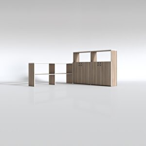 Kenzlife Klasör Dolabı Kilitli Ilgar Crd 175*160*30 Klasörlük Kitaplık Ofis Arkalıksız