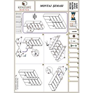Kenzlife Klasör Dolabı Kilitli Ilgar Crd 175*160*30 Klasörlük Kitaplık Ofis Arkalıksız