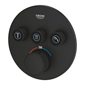 Grohtherm Smartcontrol Üç Yönlü Ankastre Termostatik Duş Bataryası Phantom Black - 29508kf0