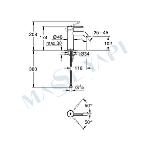 Lavabo Bataryası Essence S-boyut Phantom Black - 24172kf1