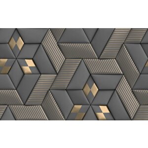 Geometrik Temalı 3d Dekoratif Tekstil Kumaş Duvar Kağıdı 240x150 cm